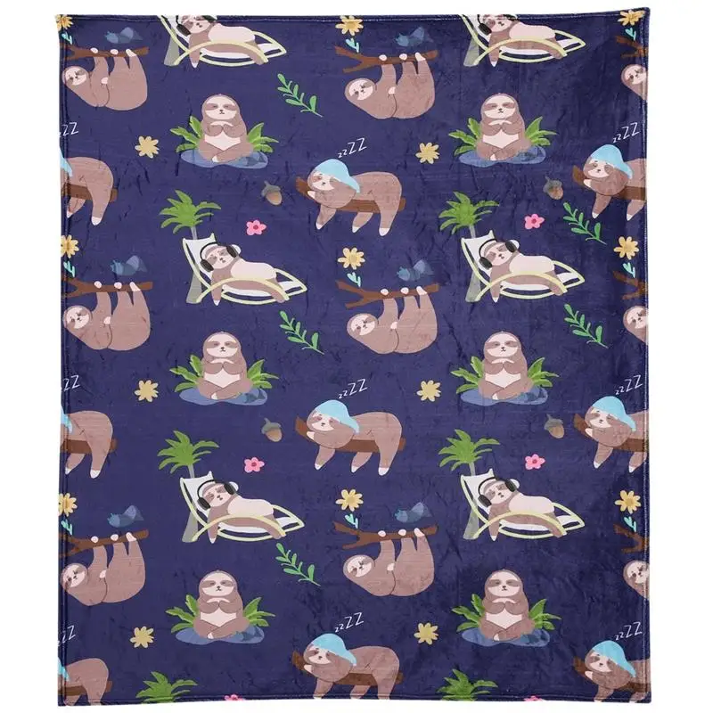 Sloth Blanket Sloth Throw Blanket Plush Flannel Blanket Sloth Blanket For Women All-Season Flannel Blanket Cute Throw Blanket