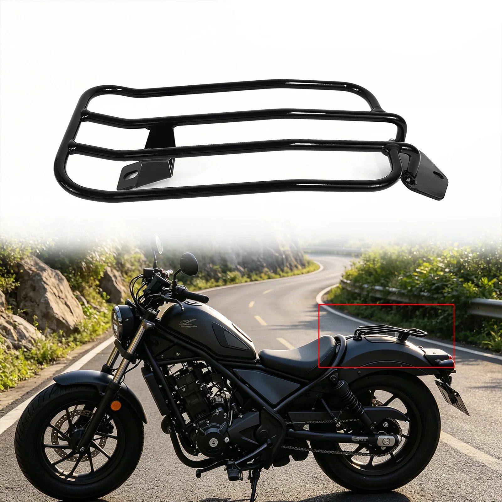 For Honda Rebel CMX 1100 CM1100 2021-2025 Motorcycle Accessories Black Luggage Rack Rear Solo Seat Luggage Support Shelf