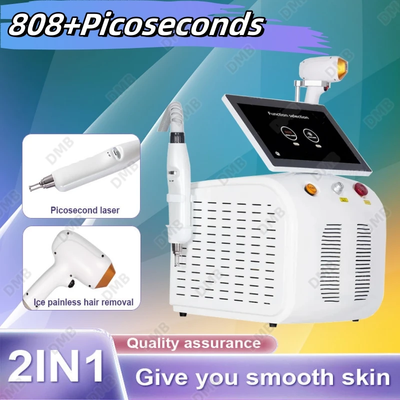 

2024 new 3 wavelength 808nm 1064nm 755nm yag laser tattoo removal picosecond 2 in 1 diode laser permanent hair removal device