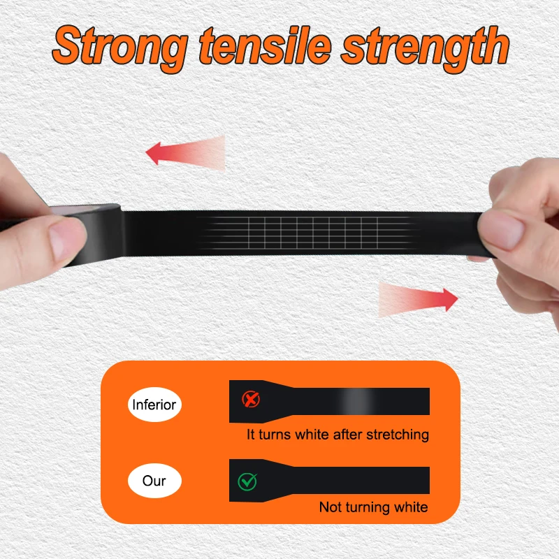 Nastro elettrico nero: sigillante adesivo isolante resistente alle alte temperature, adatto per uso in officina e tempo esterno