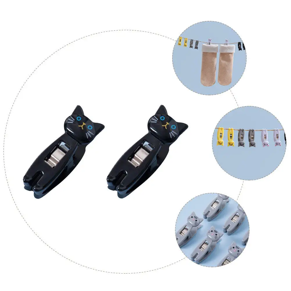 

2 шт. зажимы для пакетов с чипсами, клипсы для герметизации продуктов, милые зажимы в форме мультяшного кота, многоразовые зажимы для пакетов с закусками, пыленепроницаемые, влагостойкие