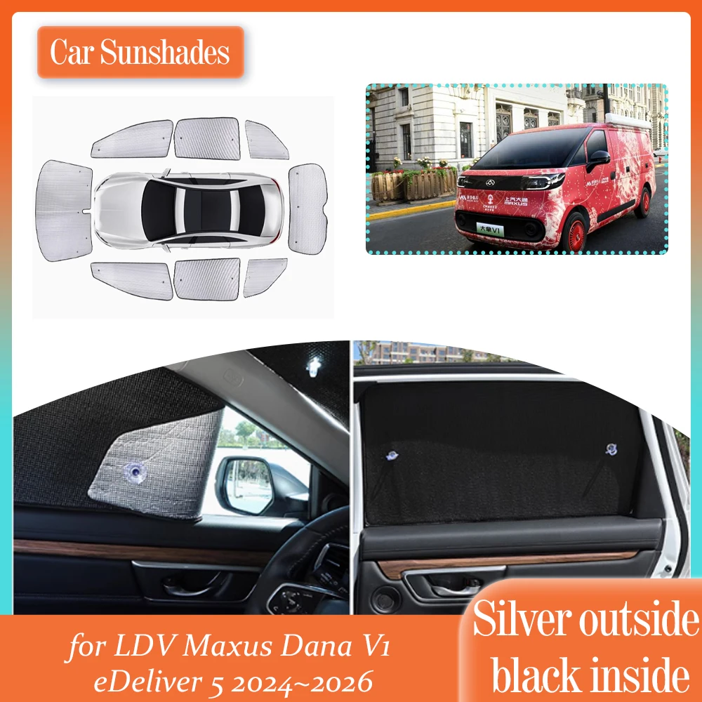 

Car SunShade for LDV Maxus Dana V1 eDeliver 5 2024~2026 Roof Windows Sun Visor Windshield Curtain Cover Sunroof Part Accessories