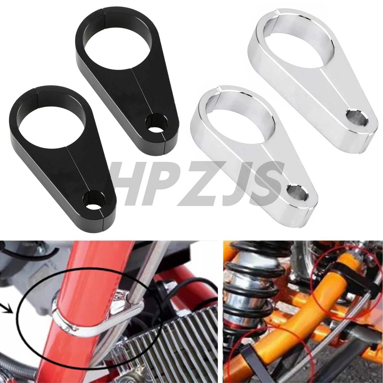 

For Harley Motorcycle Honda Kawasaki Suzuki Yamaha Polaris Can-Am 1.25'' Handlebar Wire Holder Clamp Brake Cable Clutch Clips