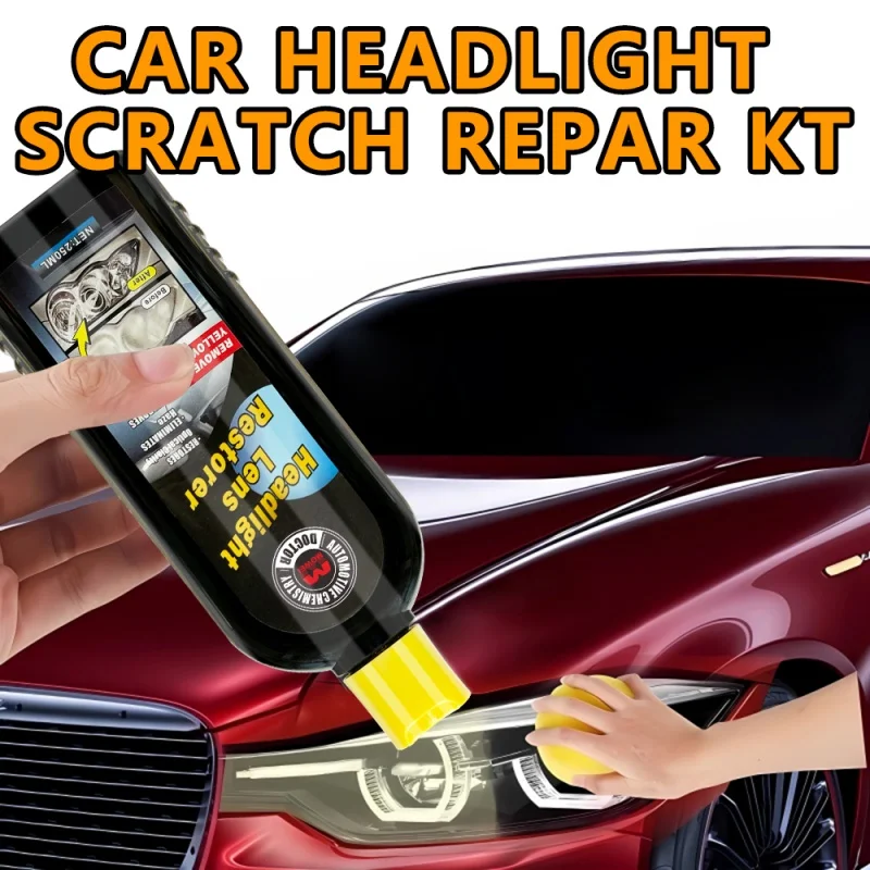 

Car headlight repair polish, 250ml, antioxidant and scratch repair, PVC plastic polish, restore the clarity of car headlights