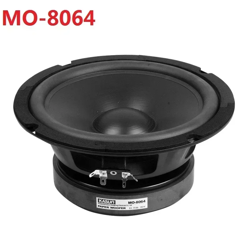 

1 Piece Kasun MO-8064 8'' Subwoofer Speaker Driver Unit Casting Aluminum Basket Black PP Cone 8ohm/180W Fs=37Hz Panel D210mm