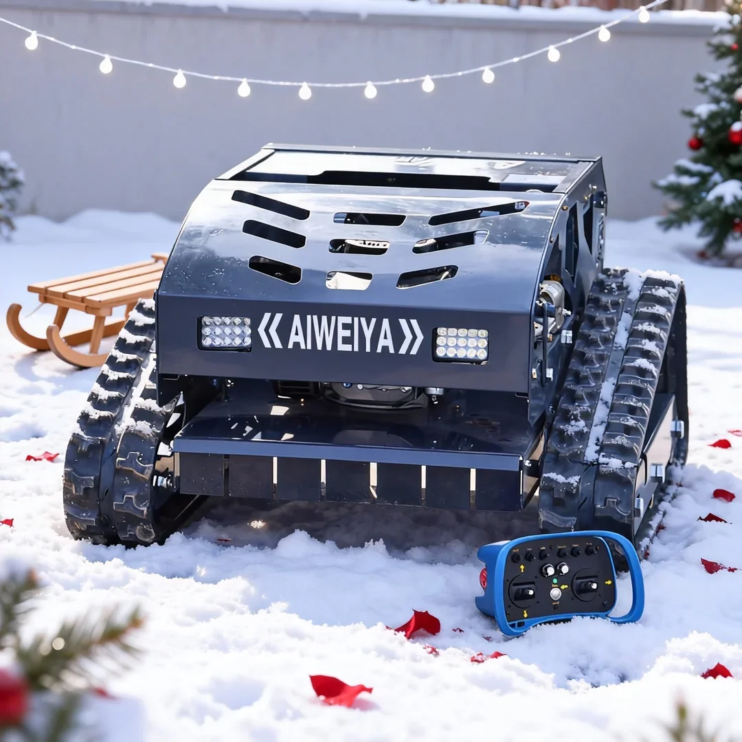 Customized Mini Farm Lawn Shredder Robot - Automatic Cordless Crawler Remote Control Garden Industrial Flail