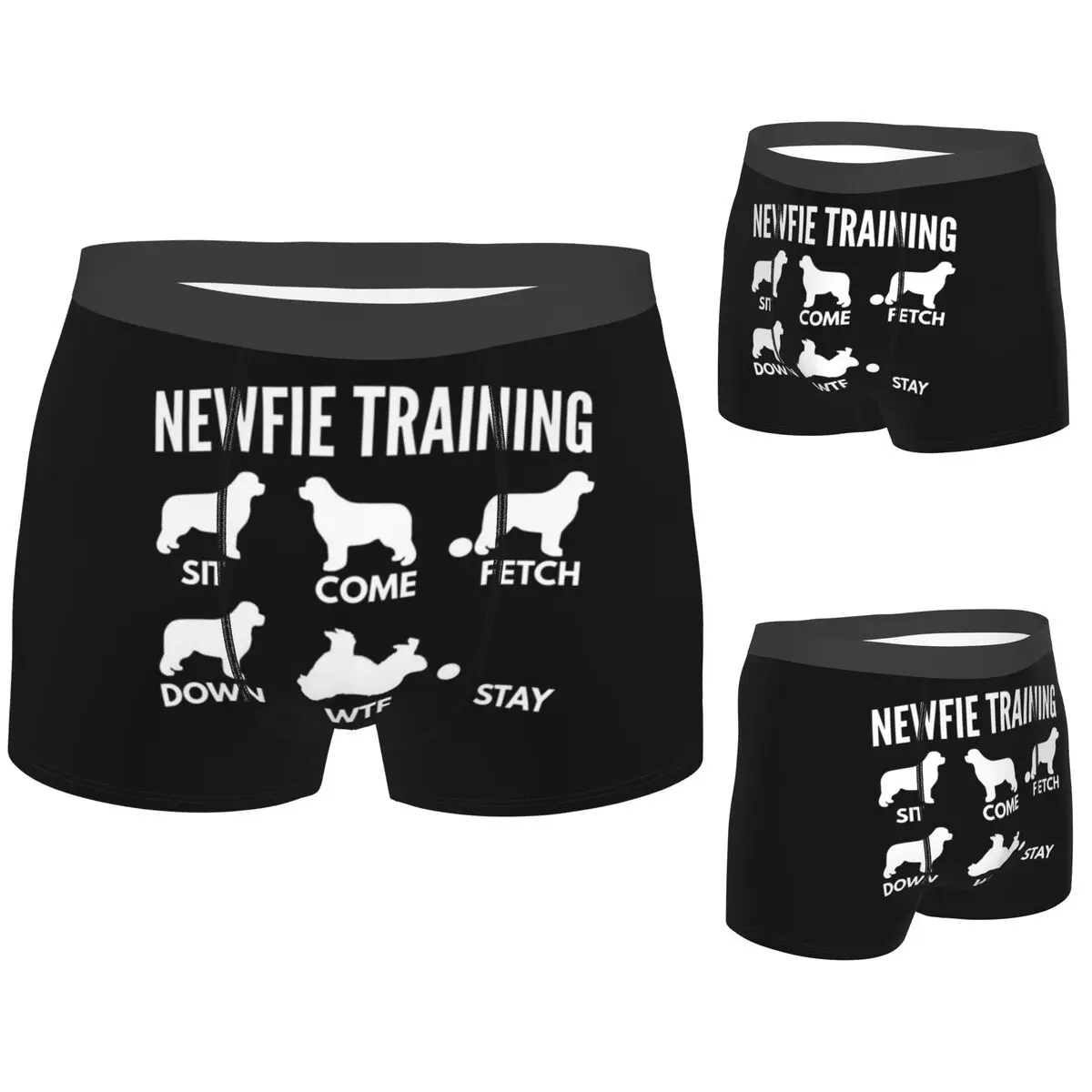 

Boxer Underpants Shorts Newfie Training - Newfoundland Dog Tricks Panties Men Breathable Underwear for Homme Man Boyfriend Gift