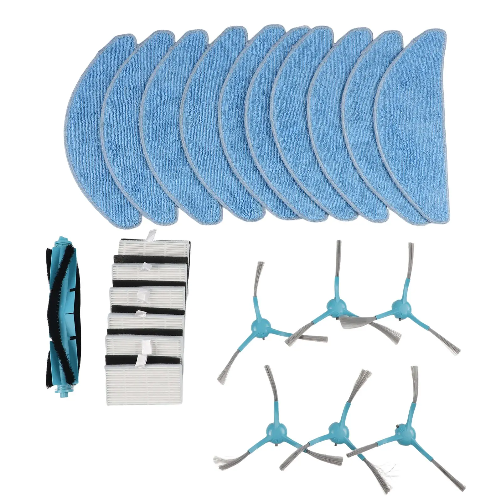 Robot Vacuum Spare Parts for OKAMI R117 Accessory Pack with Main Brush Mop Cloth Filter and Dust Bag for Enhanced Cleaning