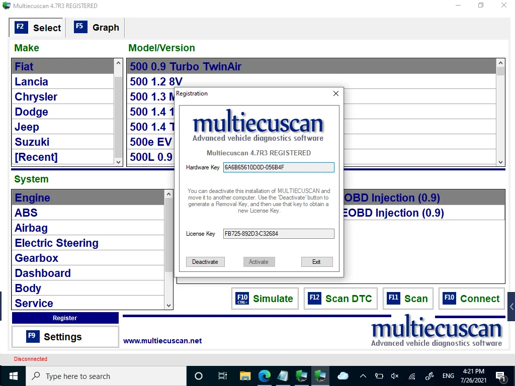 Nieuwste Multiecu Scan V4.8 R3 Geregistreerd Onbeperkt Multi Ecu Scan Voor Fiat Kan Werken Met Elm327 Installeer Video Geregistreerd Unlimite