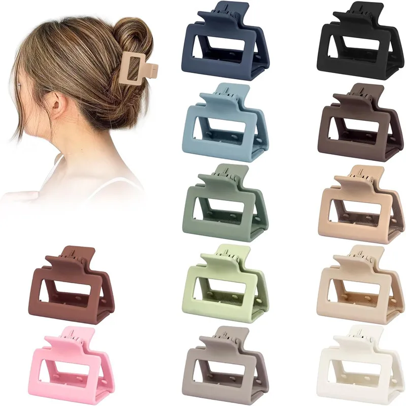 

1PCS 2-Inch Small Matte Square Hair Claw Clips for Women And Girls Strong Hold for Thick Or Thin Hair