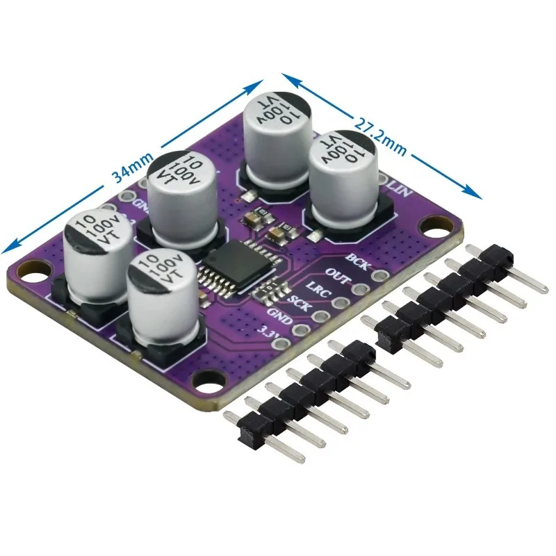 Pcm1808 105db Snr Audio Stereo Adc Single-End Analoog-Ingang Decoder 24bit Versterker Board Player Module 1808