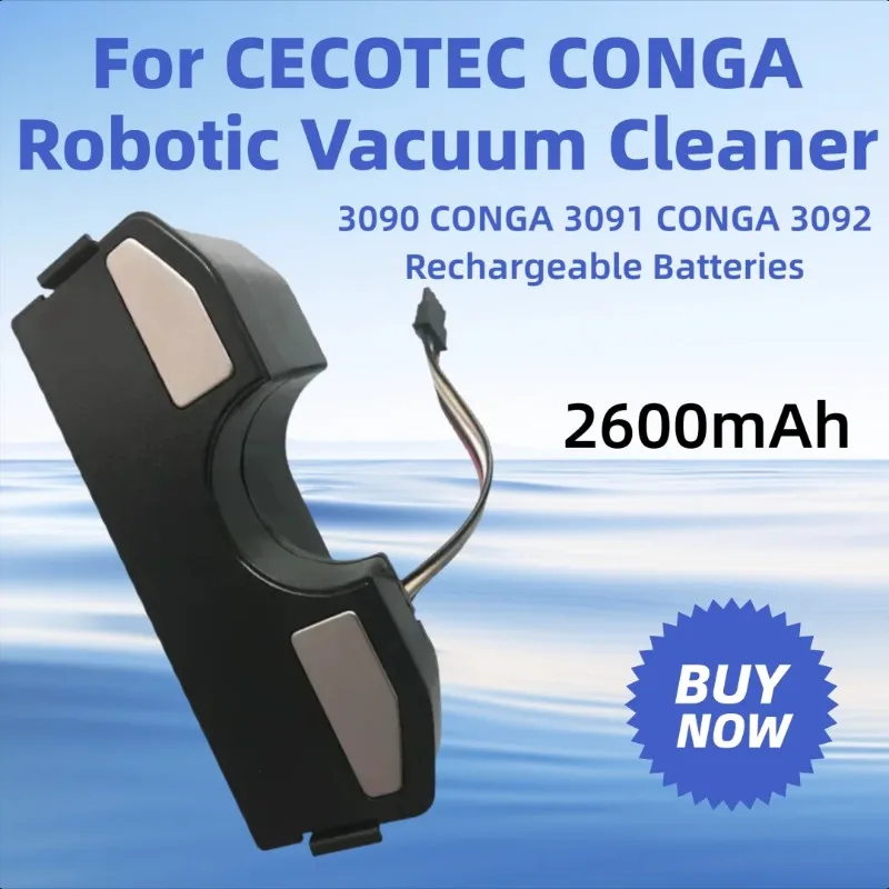 

14.4V 2600mAh for CECOTEC CONGA Robotic Vacuum Cleaner 3090 CONGA 3091 CONGA 3092 Rechargeable Batteries