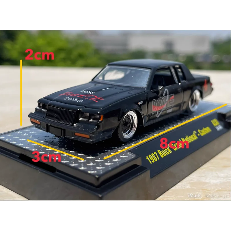 Diecast Scale 1:64 1987 Buick Grand National Custom  Alloy Car Model Metal Vehicle Decoration Gift Collection Display