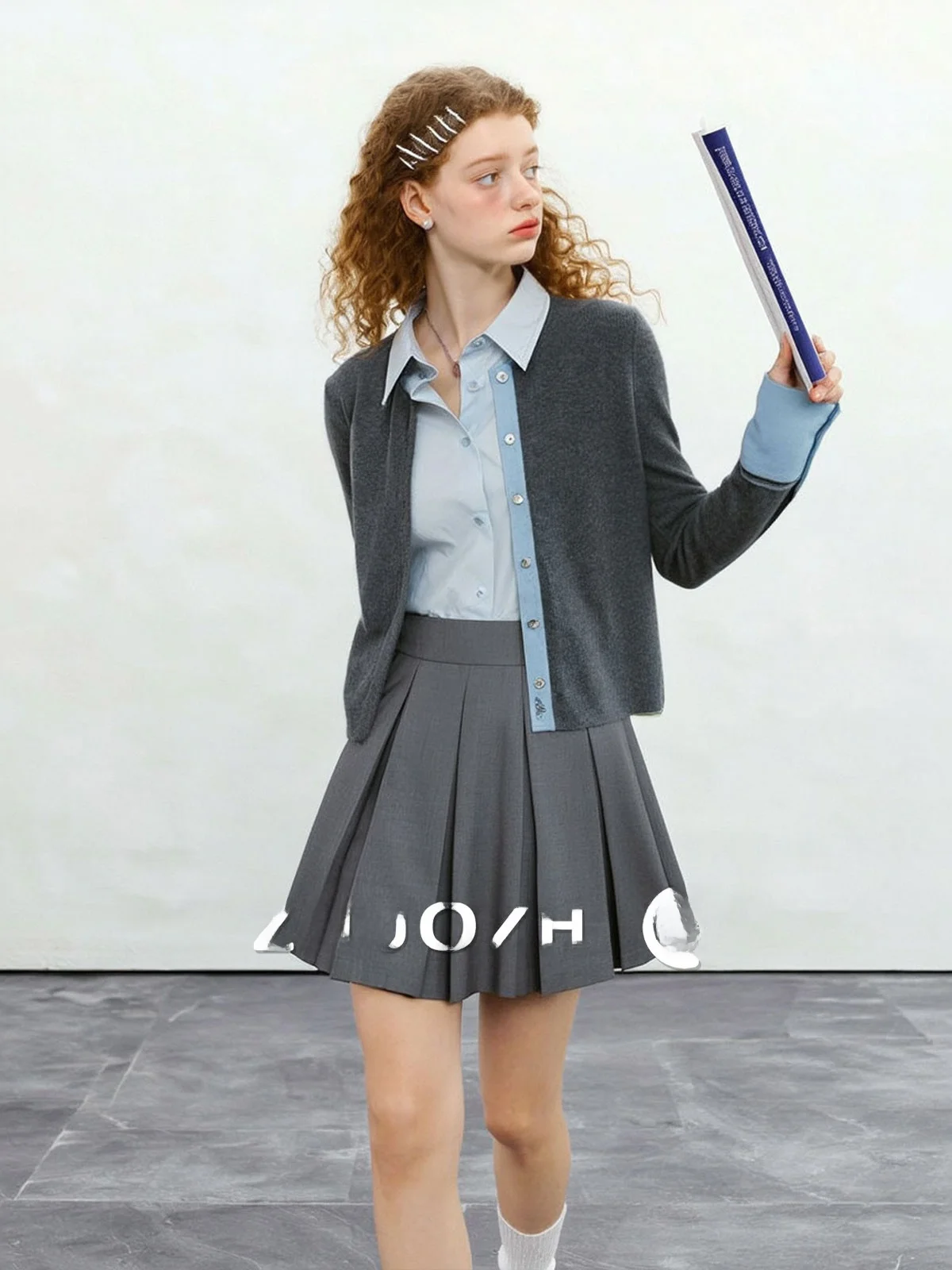 

Ele Spliced Color Women's Knitted Sweater Versatile Casual Sle Long Sve Soft Knitwear Spring New Arrival