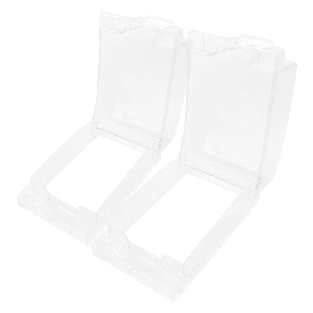 

2Pcs Waterproof Socket Cover 86 Type Raised Enlarged PP Material Splashproof Electrical Protector for Bathroom Shower Room