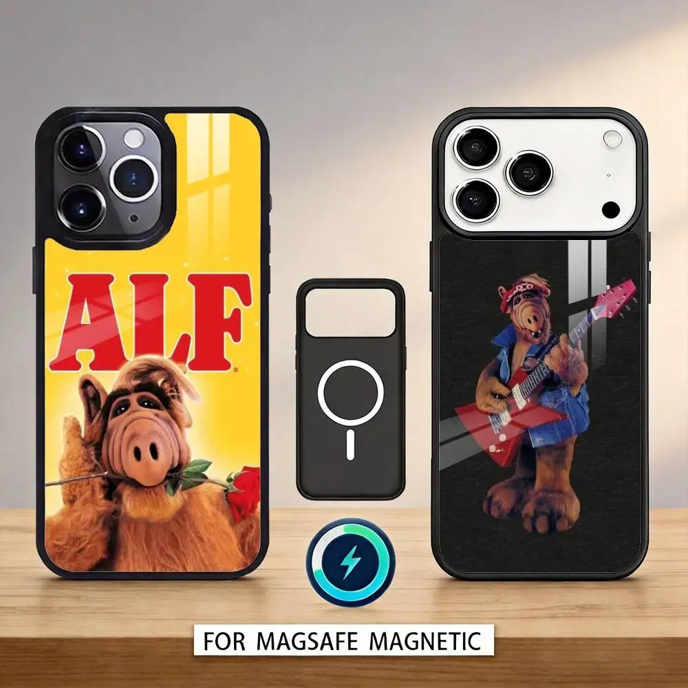 

F-Family C-Comedy TV Series ALF Phone Case Magnetic For iPhone17 16 15 14 13 12 Pro Max For Magsafe Wireless Charging Cover
