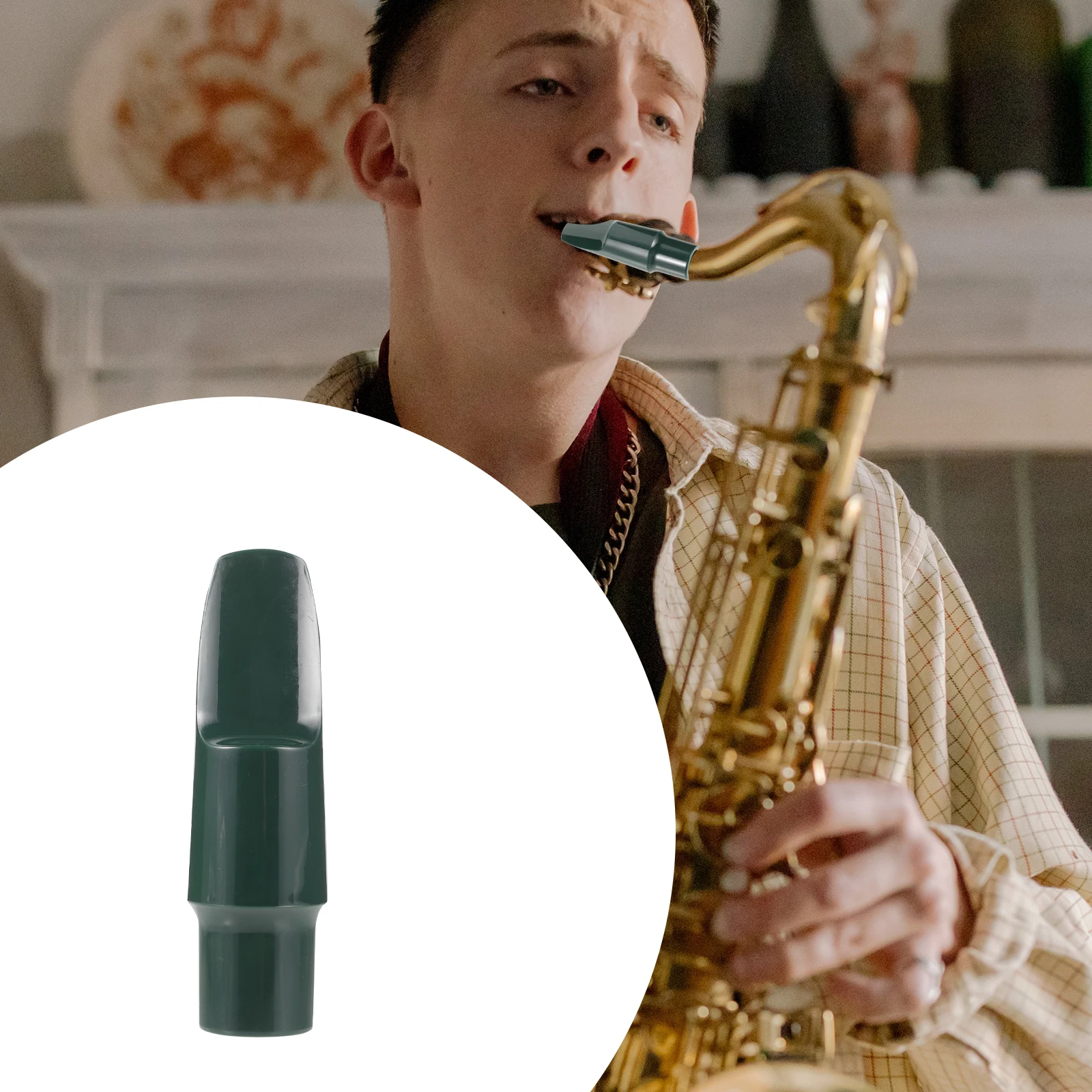 

Saxophone Mouthpiece Plastic Head Alto Replacement Accessory for Instrument Reeds