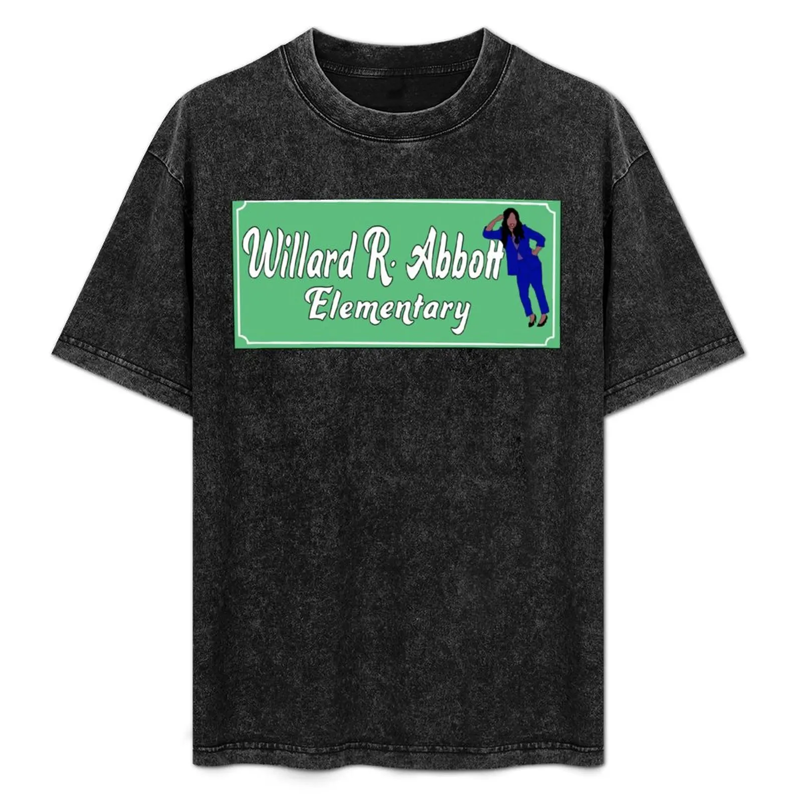 

Abbott Elementary School Sign T-Shirt Casual Simple Design Short Sleeve Shirt
