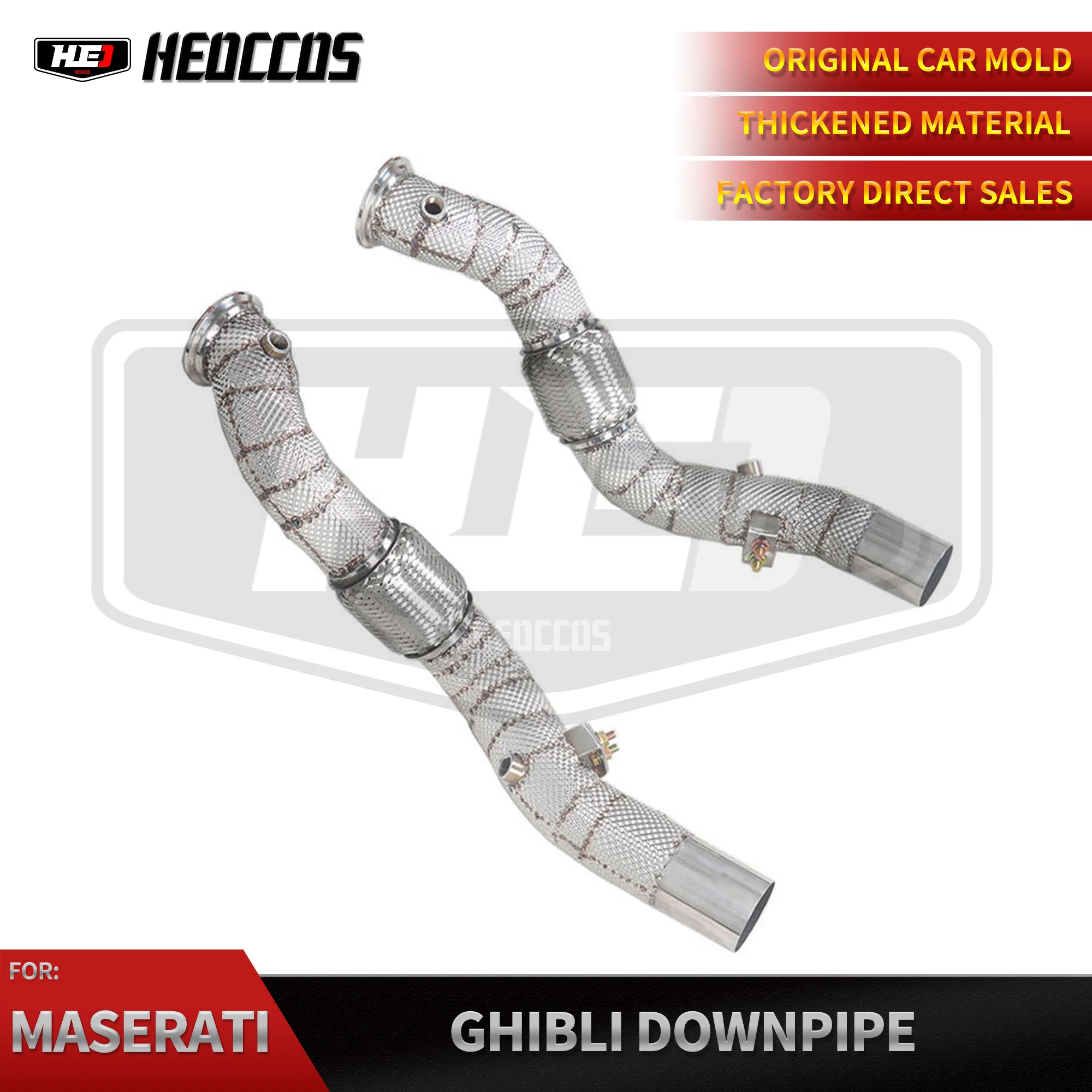 

HEO High Performance High-Flow Stainless Steel Heat Insulation Exhaust Downpipe For Maserati Ghibli Exhaust downpipe