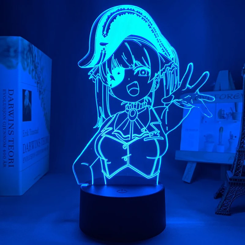 Hololive Houshou Marin Anime Figure Night Light Other Characters Can Be Customized Manga Acrylic Stands Led Lamp Bedroom