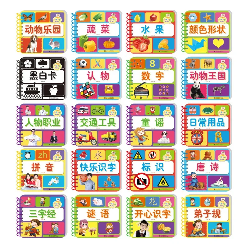 Early childhood education card that cannot be torn apart, picture reading, character recognition, and object recognition card