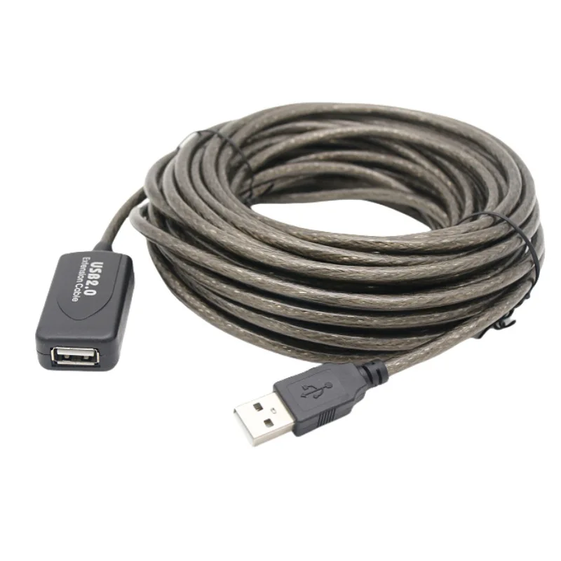 USB 2.0 Extension Cable High Speed Active Repeater Male To Female Extension Cord Wire USB Adapter for PC Laptop Mouse 5m 10m 15m