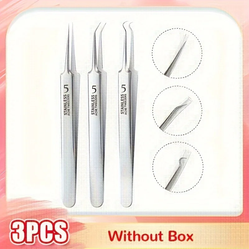 Blackhead Remover Kit - Stainless Steel Blemish & Acne Extraction Tools - Professional Pimple Popper Set for All Skin Types