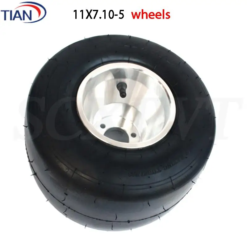 

Шины для картингов 10x4.50-5 и 11x7.10-5 на 5-дюймовых алюминиевых дисках для квадроциклов, багги, UTV, комплект передних и задних колес