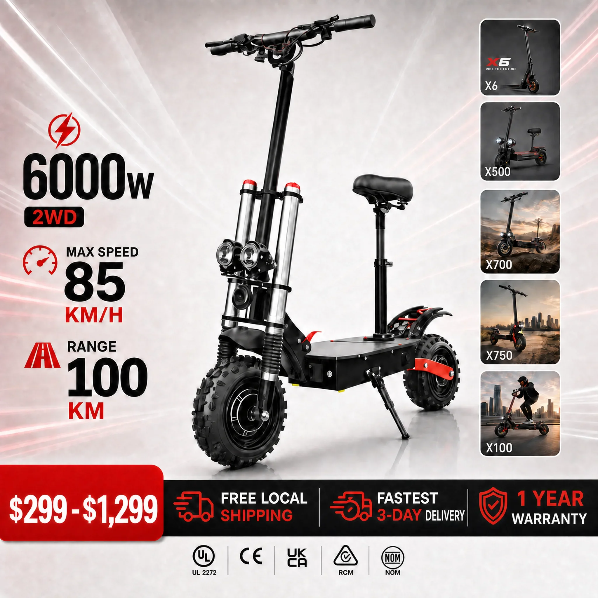 Dual Motor Powerful Electric Scooter Off Road