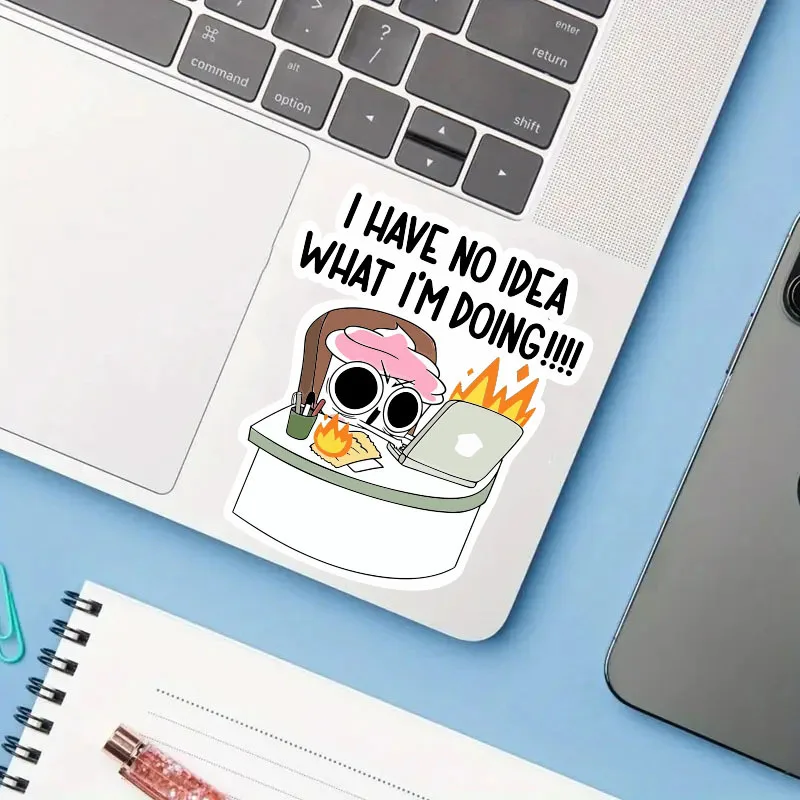 

2 Pcs Funny Skull Slogan Stickers for Car, Laptop & Water Bottle