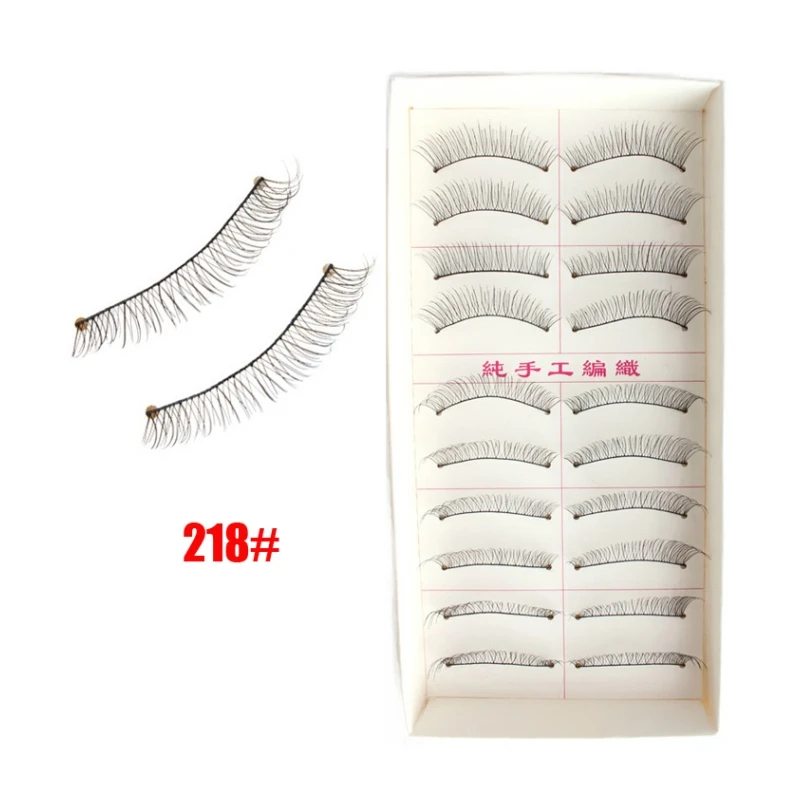 10 Paar handgefertigte falsche Wimpern, natürlich lang, dicht, weich, Vollstreifen-Wimpern, Wimpernverlängerung, Make-up-Werkzeug 218 # – Detail 4