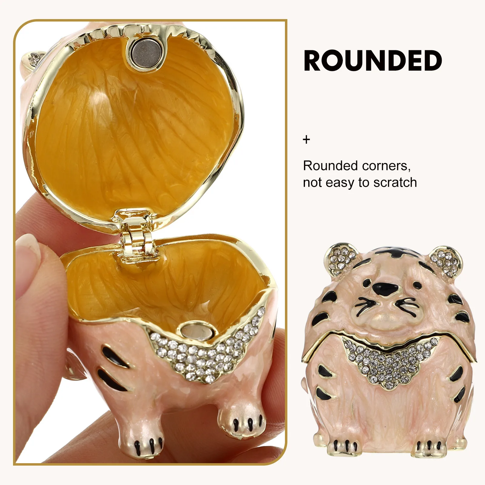 

Креативная шкатулка для безделушек с тигром, держатель для хранения ювелирных изделий, специально разработанный для браслетов, ожерелий, сережек, китайского орнамента