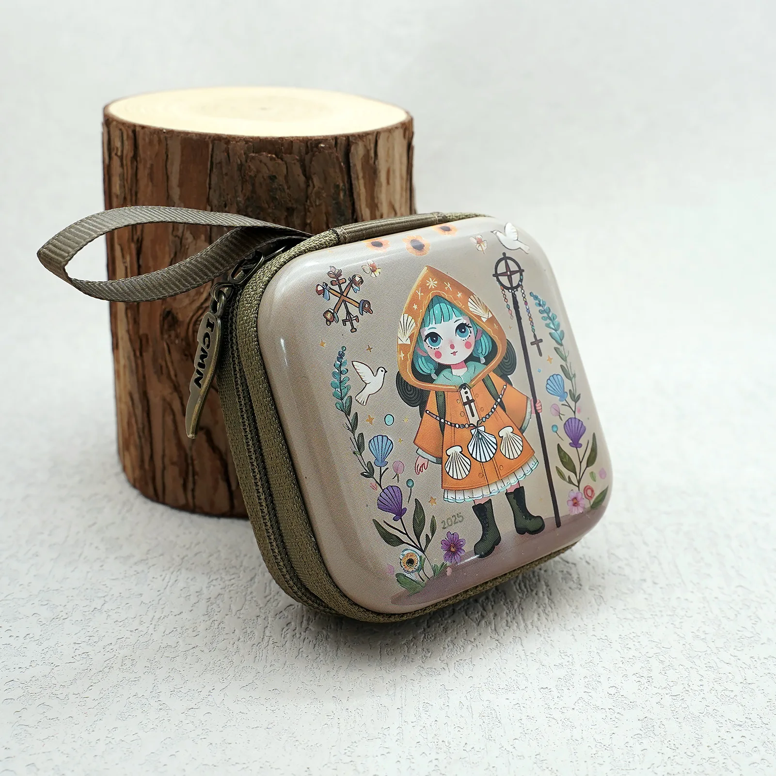 Jesus Gift Small Prayer Beads Box Rosary Case Compact Virgin Mary Gift For Confirmation Gift Prayer
