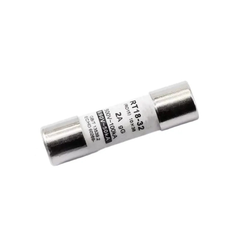 AT19-For Industrial Applications-5Pcs 2A GG Cylindrical Fuse 10X38mm-High Breaking Capacity 100Ka-Ideal