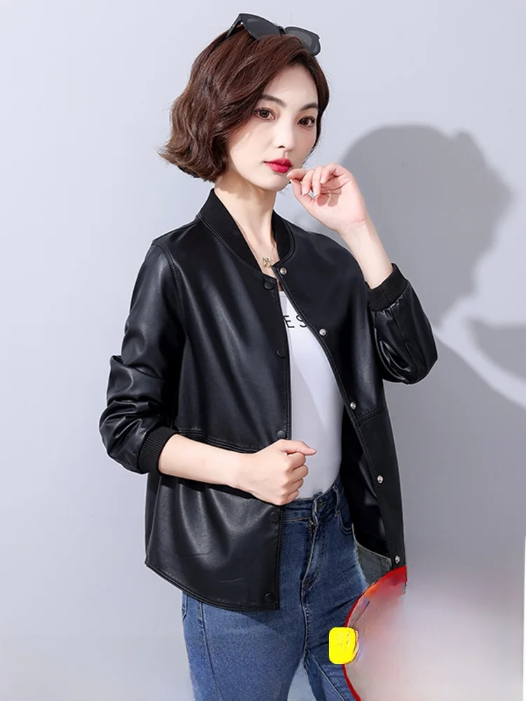 Faionable ort Cappotto da donna Jaet in vera pelle 2025 Primavera Autunno Nuovo Sle eepskin Versione coreana Taglia piccola Casual