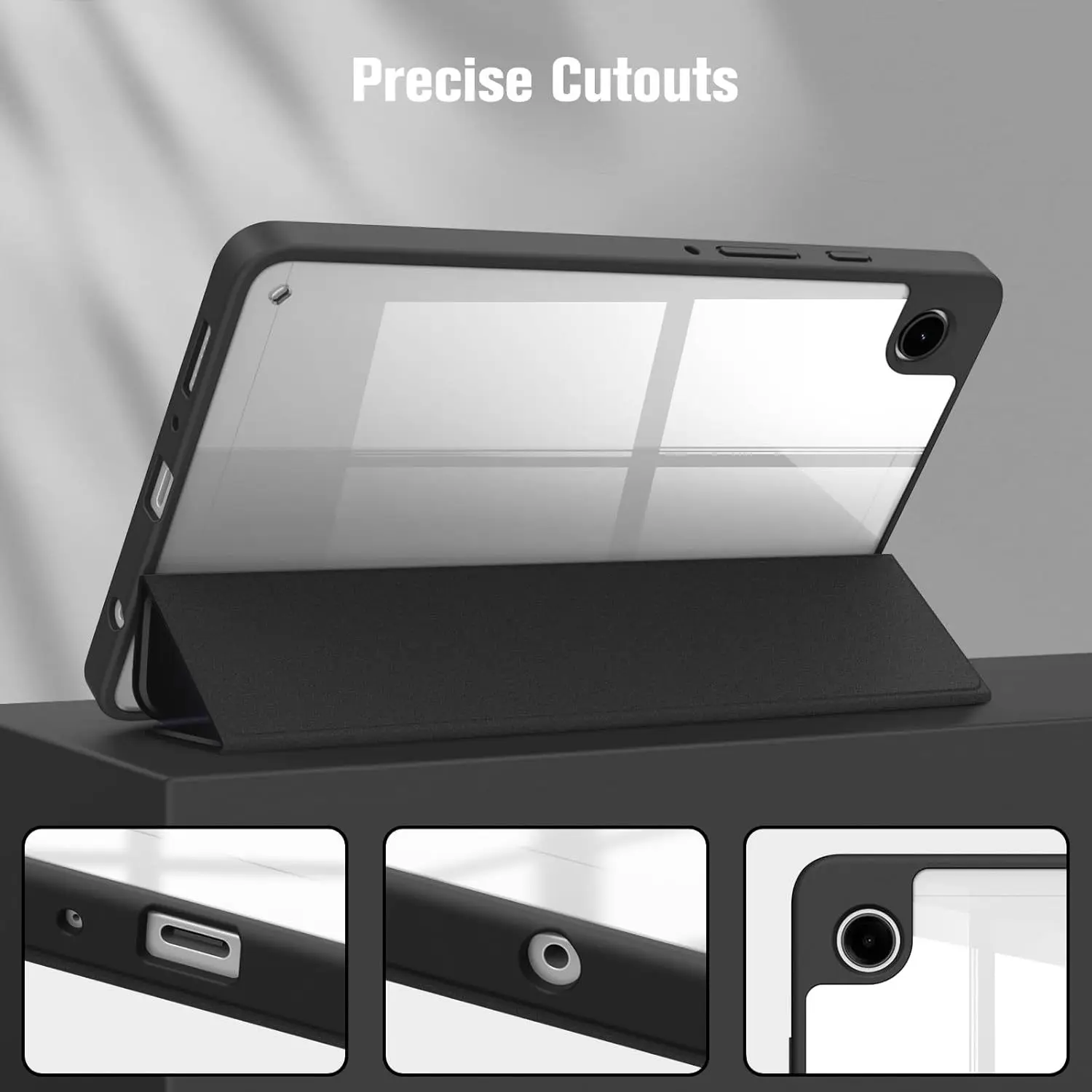 Für Galaxy S9+/S9FE+/S9+/A9/A9+ Acryl-Schutzhülle mit Stiftfach, dreifach faltbare, sturzsichere Tablet-Lederhülle – Detail 4
