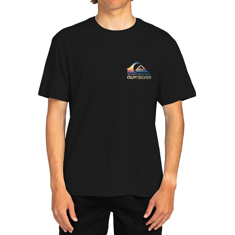 

American Casual Cotton Short-sleeved T-shirt Men's and Women's Summer 2025 New Surf Print Men's Half-sleeved T-shirt