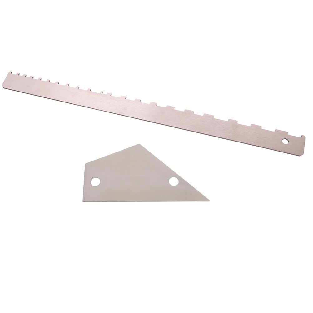 

2 Pcs Guitar Neck Ruler Notched Straight Fret Leveling Tool Durable Multi Function Luthier Accessories Guitar Measurement