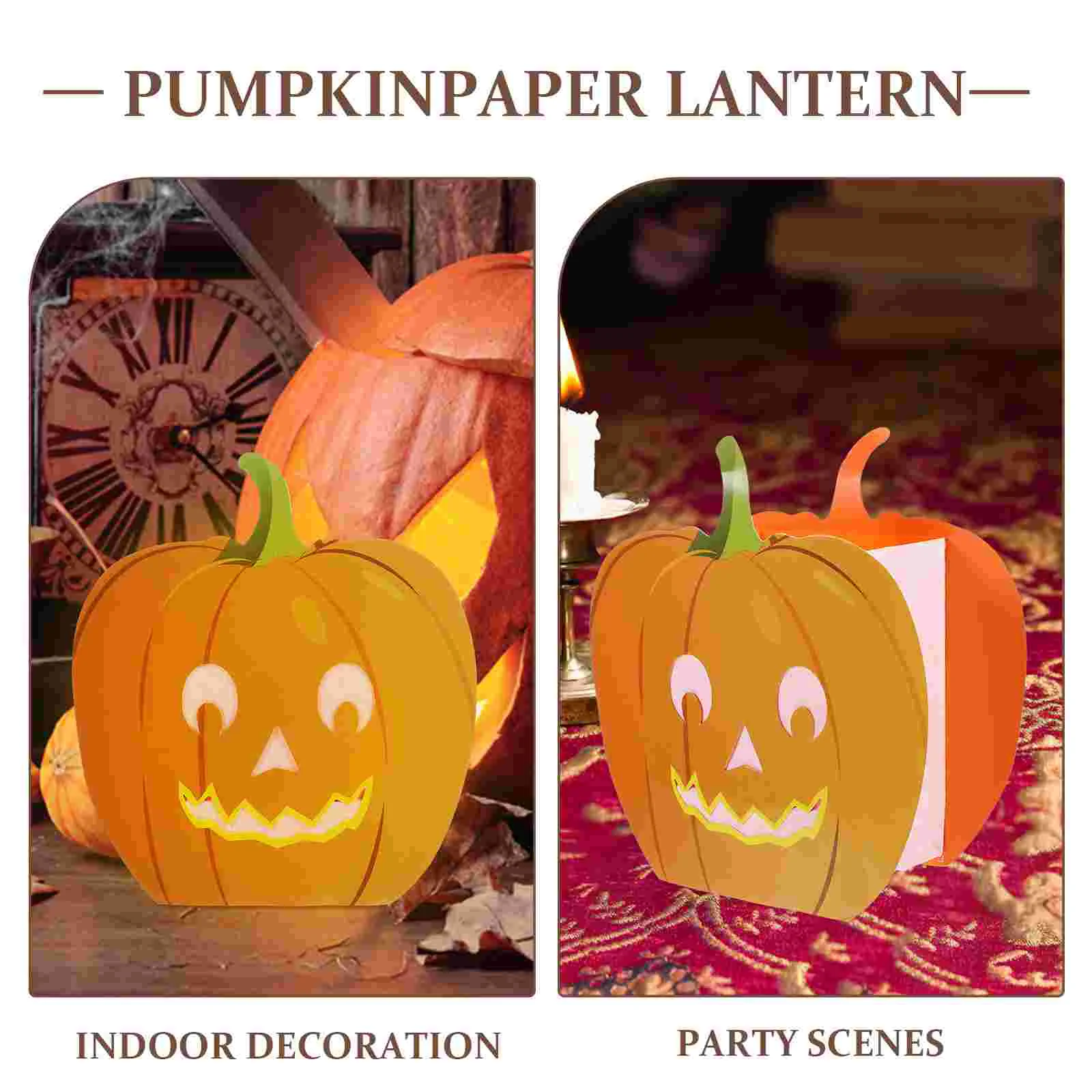 10 Pcs Halloween Pumpkin Flame Retardant Paper Bag Hollow Bags High Quality Resistant