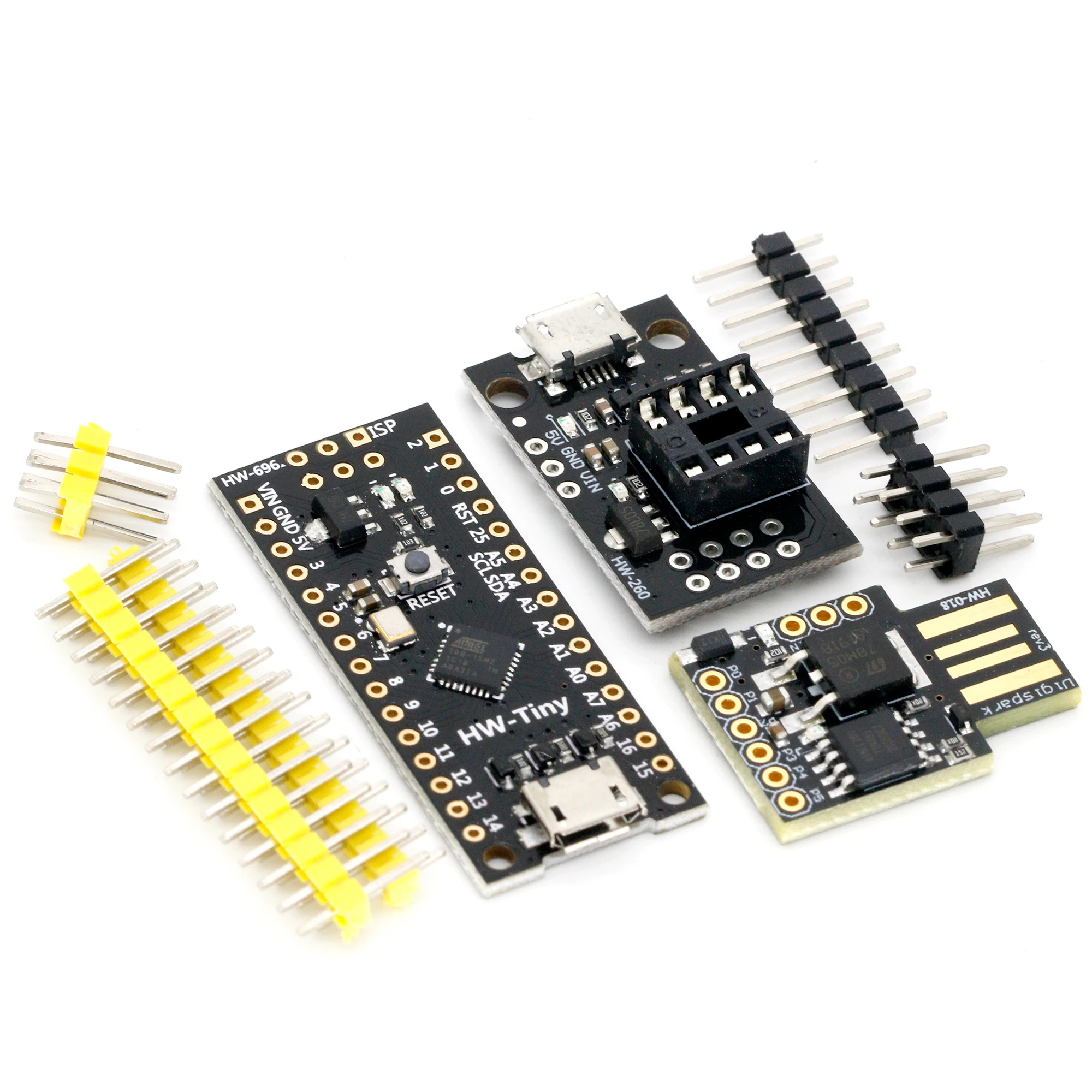 Papan Pengembangan Mikro Kickstarter Digital TINY85 Hitam Biru Resmi Modul ATTINY85 untuk Arduino IIC I2C USB