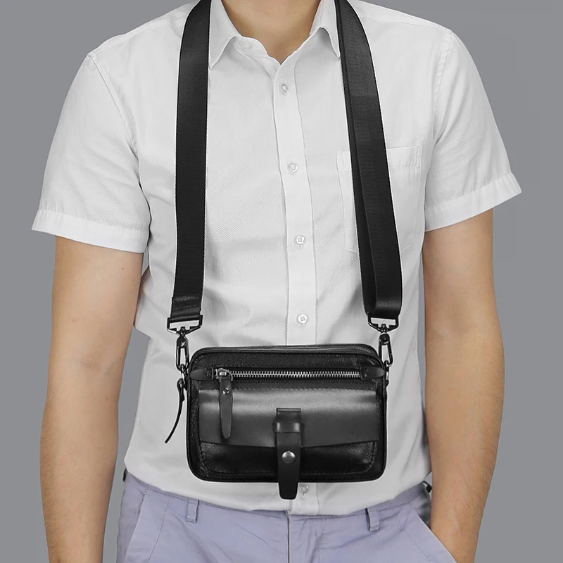 Echt leder kleine Umhängetasche für Frauen Männer Riemen Schulter Handtasche Geldbörse Kamera tasche mit Kreditkarten schlitzen – Detail 17