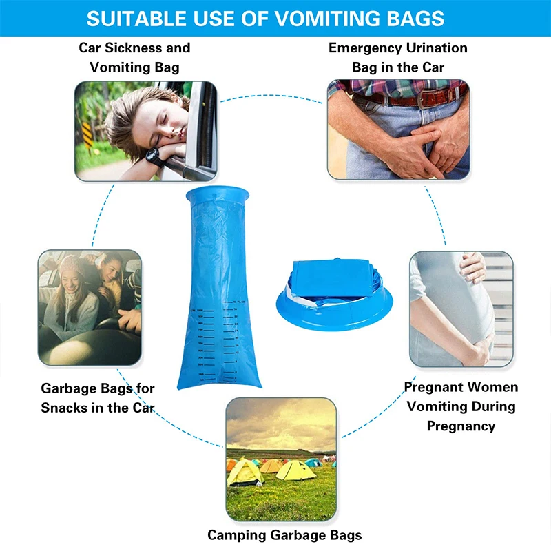 Vomit Bag Disposable Vomit Bag Car Vomit Bag Travel Vomit Bag For Travel And Motion Sickness, Airplane, Hospital