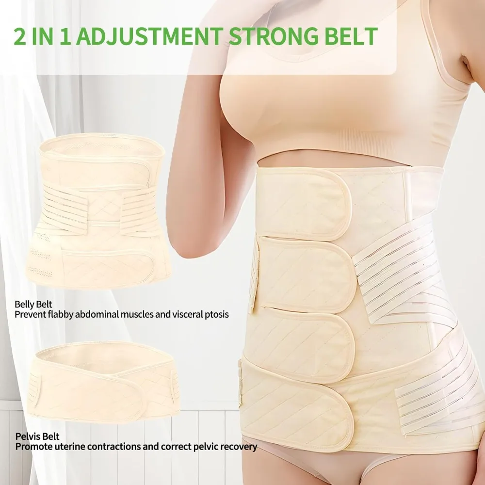 Belly Band Wrap Postpartum Support Recovery Waist/Pelvis Belt, Post Partum Binder C-Section Support Belt Postpartum