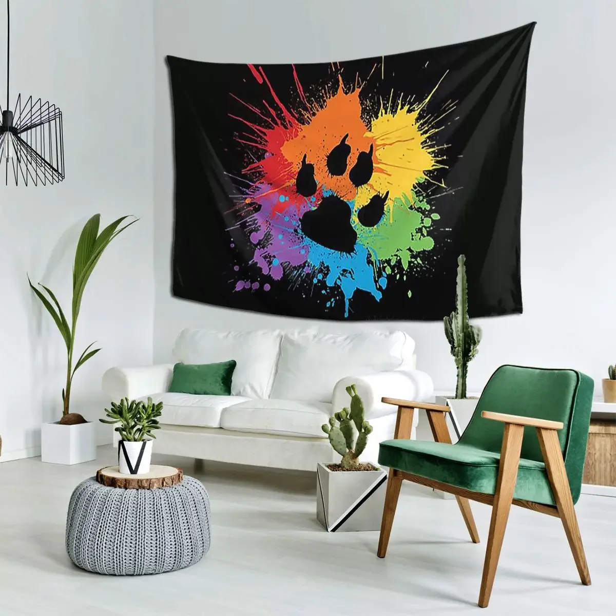 Paw Pride Dark 2019 Tapestry Hippie Wall Hanging Aesthetic Home Decoration Tapestries for Living Room Bedroom Dorm Room