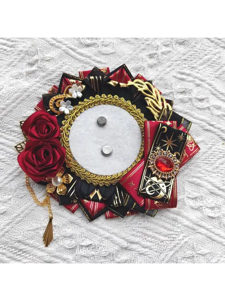 Ribbon Badge Rosette Luxury Ita Bags Decoration Badge Base Tray Accessories Anime Cosplay Crafts Lolita Gate