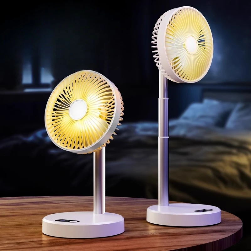 

[AI Voice Control] Household Small Fan Floor Fan Small Desktop USB Portable Rechargeable Student Dormitory Office Desk