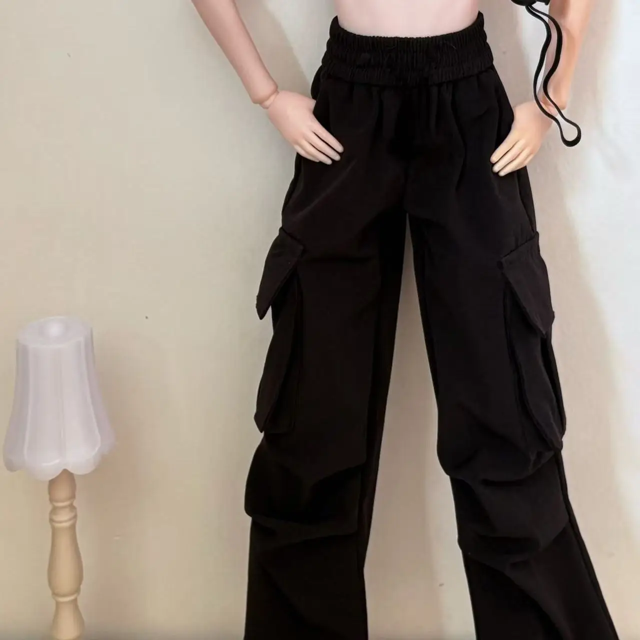 1/4 Doll's Clothes for 45cm Bjd Doll Workwear Pants White T-shirt Girl Toys Dress Up Play House Gift Doll Accessories, No Doll