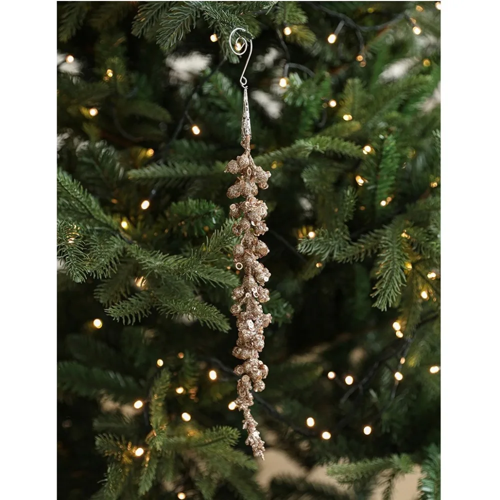 Pendentif créatif de branche de Noël, ornements d'arbre de Noël, cadeaux d'ornement de confrontation, décorations de nouvel an, nouveau