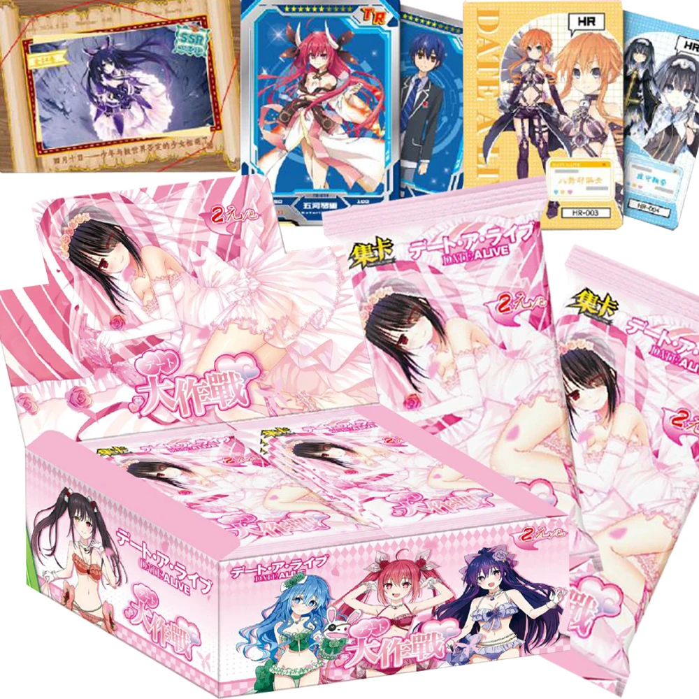 

DATE A LIVE Collection Cards Love Battle Anime Tokisaki Kurumi High Quality Colorful Thread Draft Cards Children's Holiday Gifts