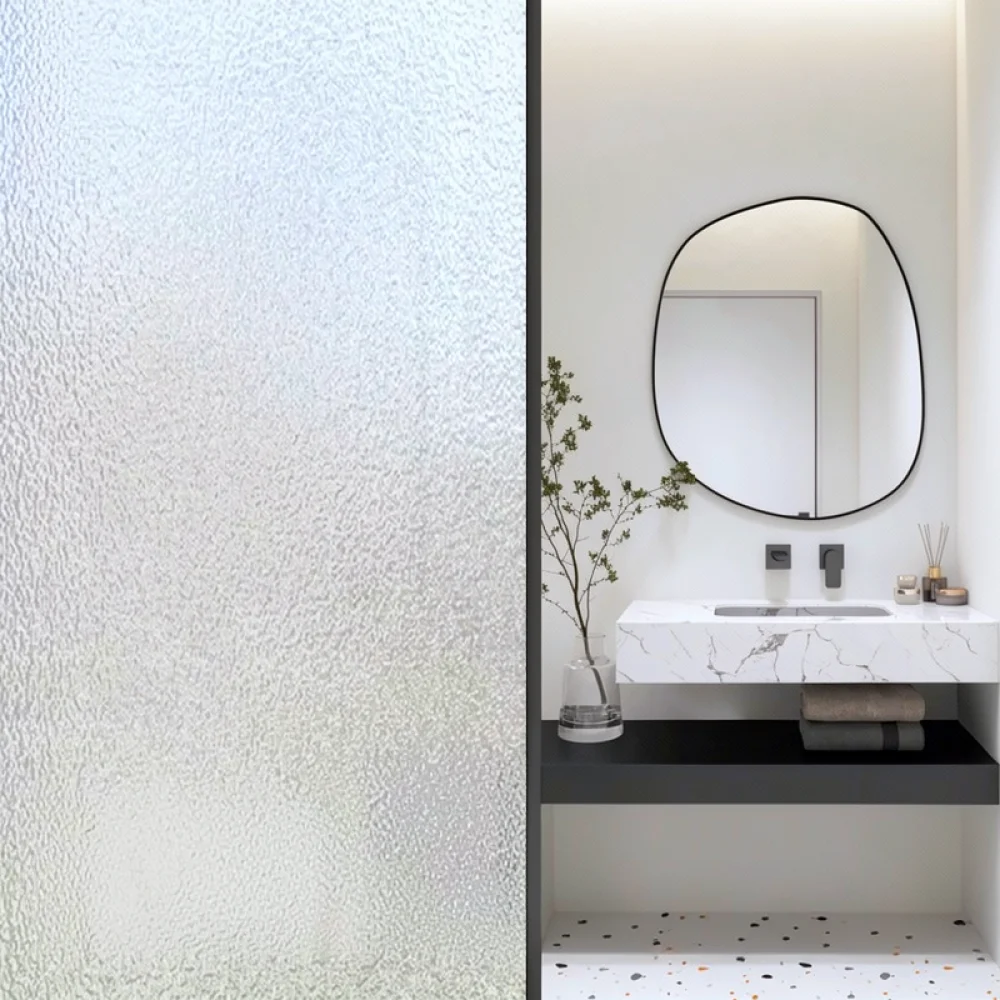 Frosted Glass Film Privacy Window Sticker Static Cling Opaque Decorative Protection For Bathroom Living Room Office Glass Decor